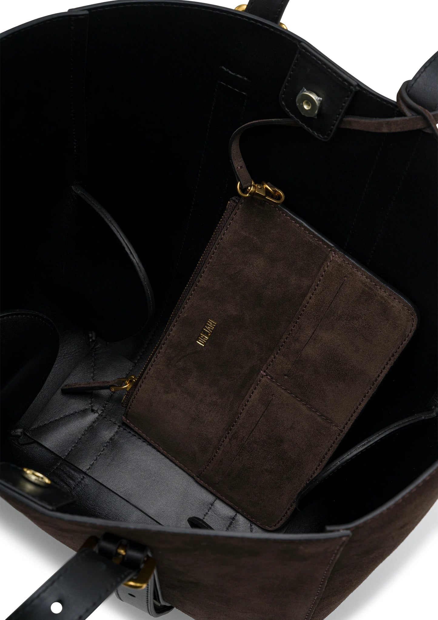 ALBA TOTE BAG DARK BROWN SUEDE