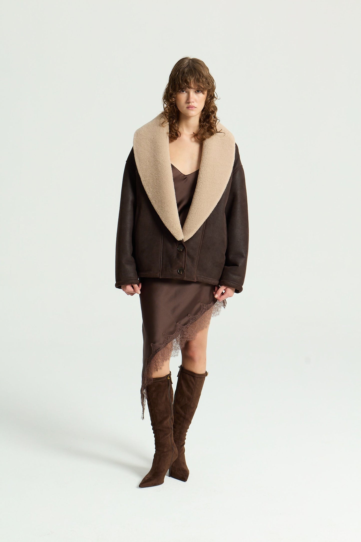 ARAN SHEARLING JACKET