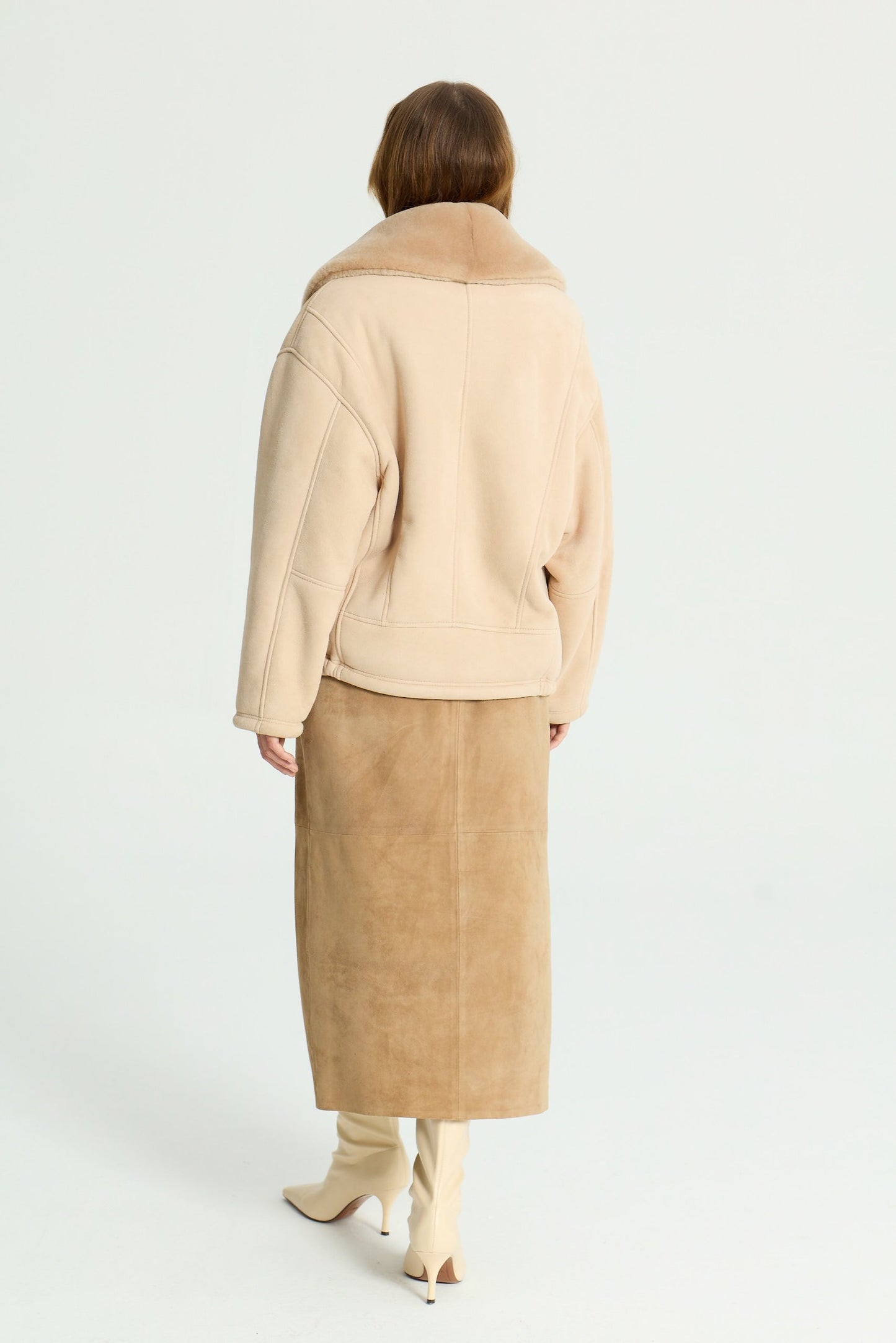 ARAN BEIGE SHEARLING JACKET