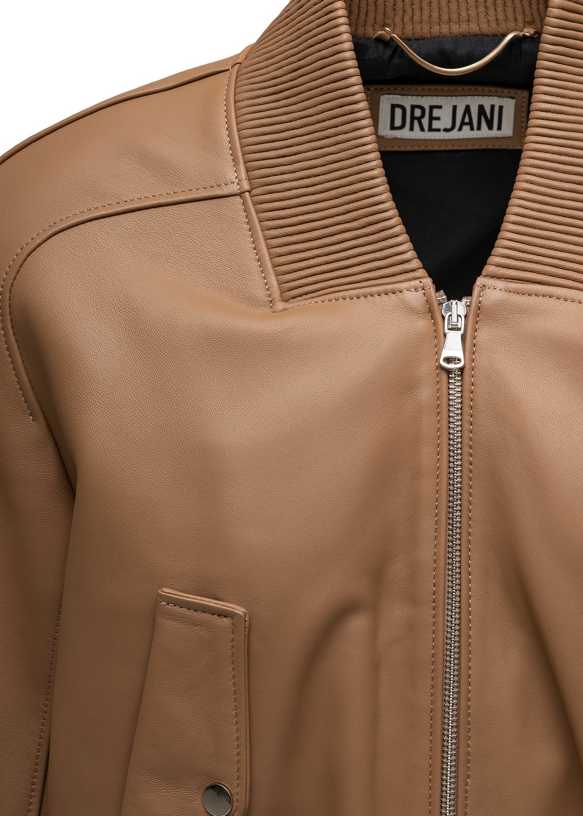 LA CERVA LEATHER JACKET CAMEL