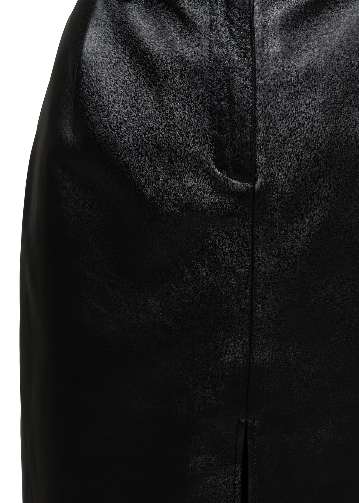 DIANA LEATHER SKIRT BLACK