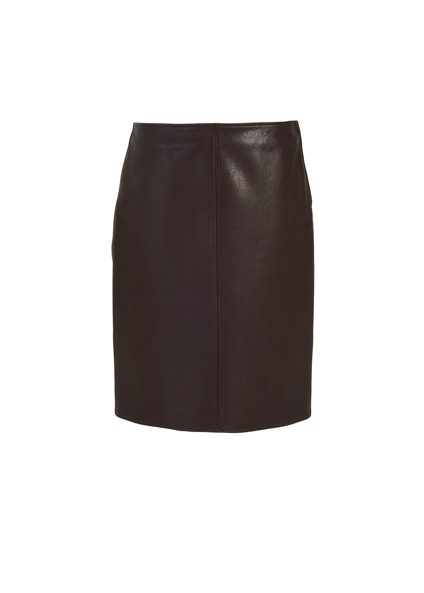 NOEMI LEATHER SKIRT – BROWN
