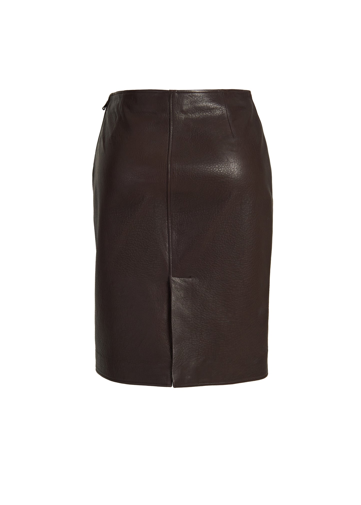 NOEMI LEATHER SKIRT – BROWN