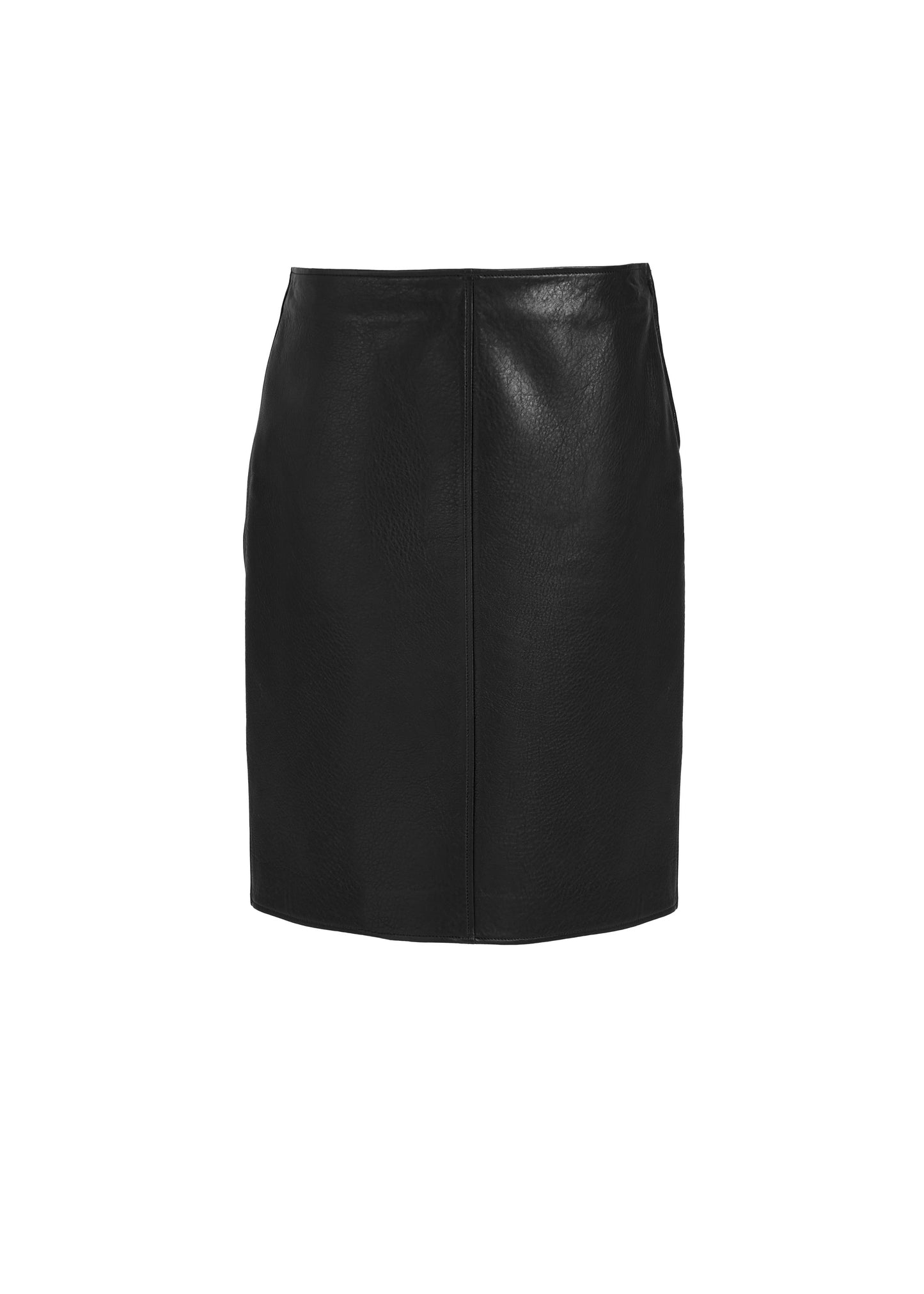 NOEMI LEATHER SKIRT – BLACK