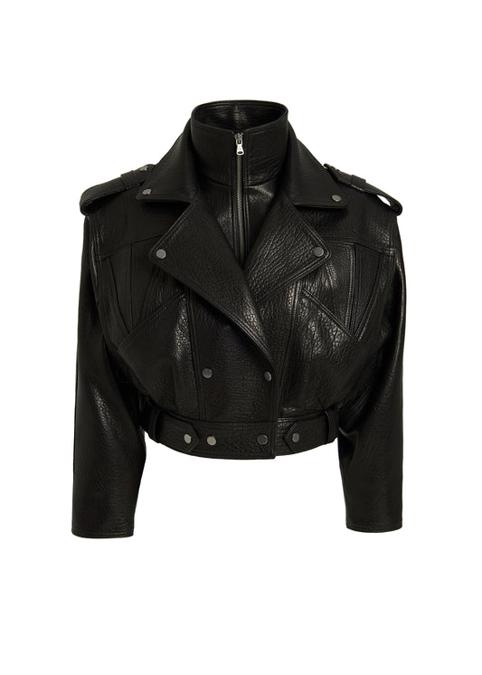 V'OMBRE LEATHER JACKET