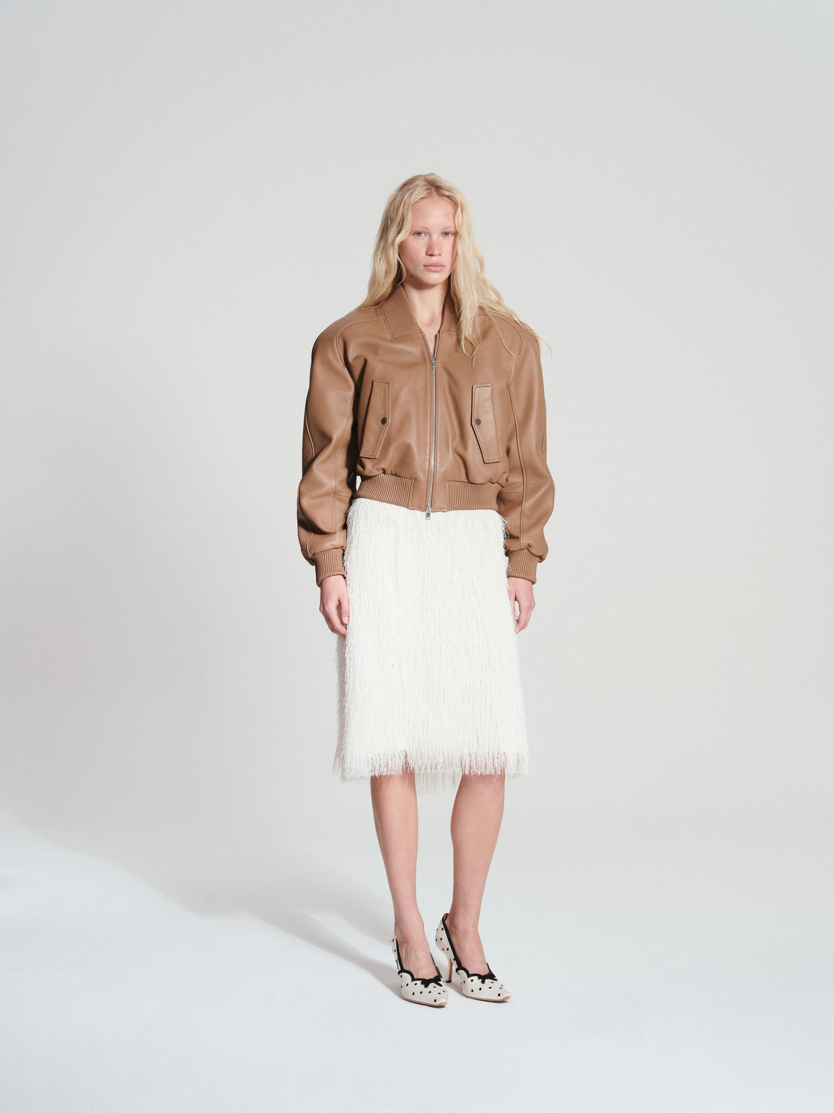 LA CERVA LEATHER JACKET CAMEL