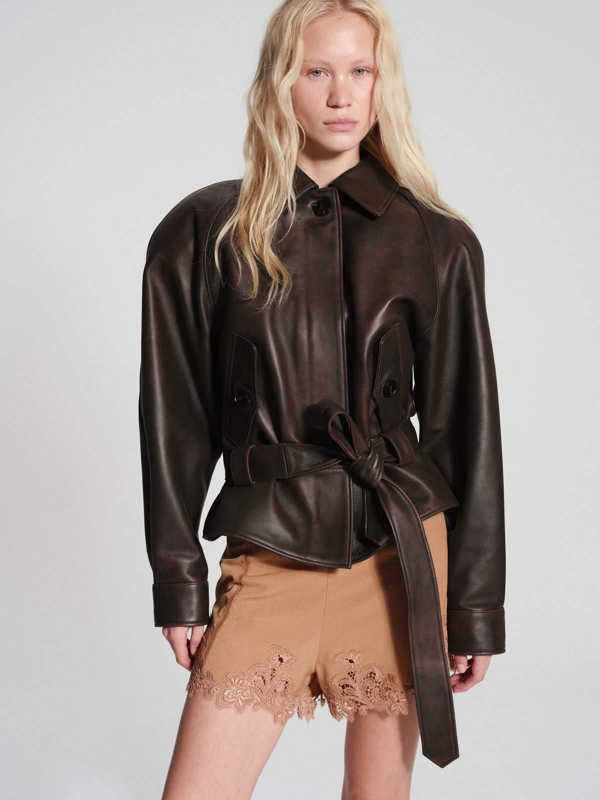 BELLY LEATHER JACKET