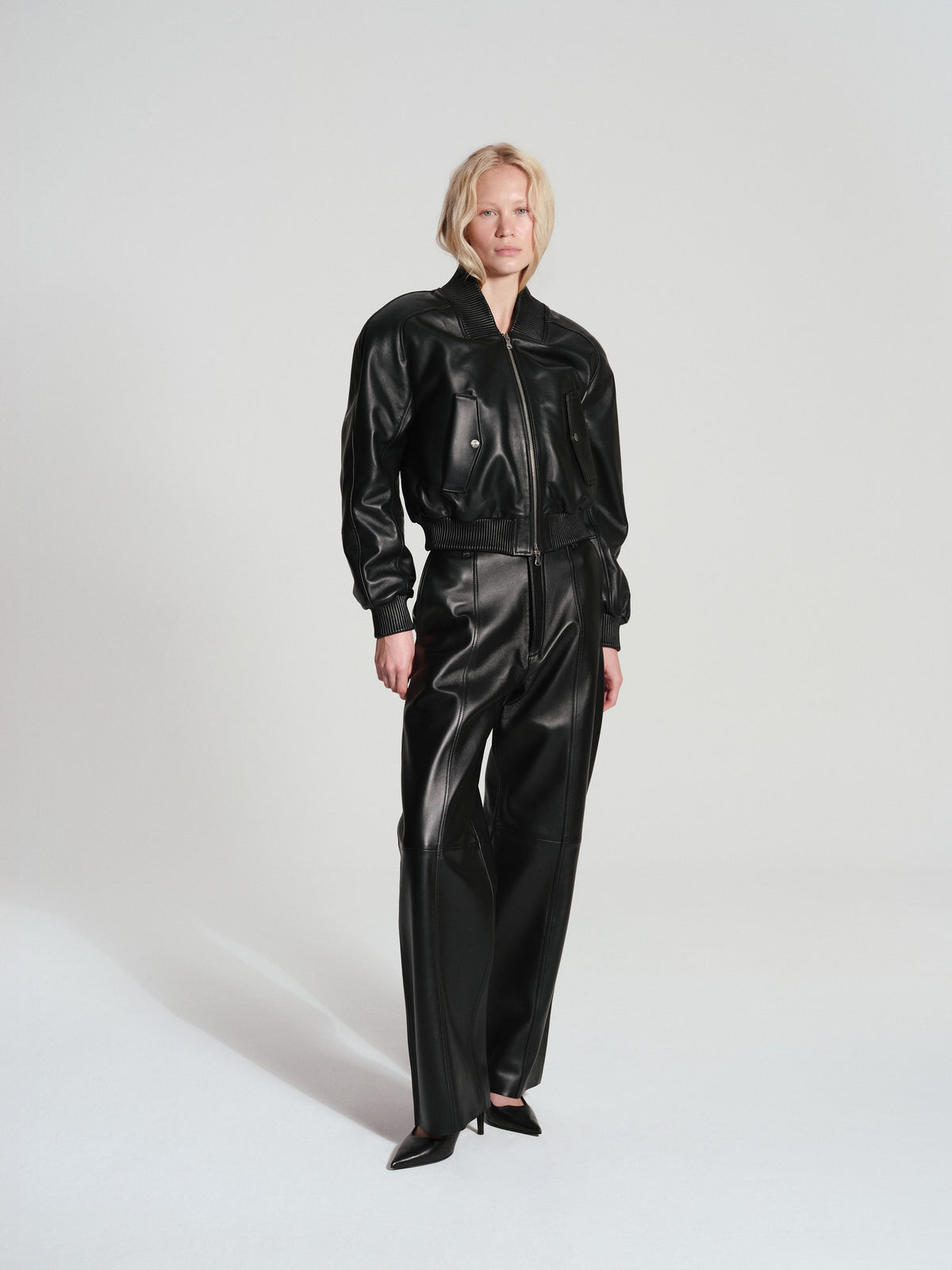 LA CERVA LEATHER JACKET BLACK