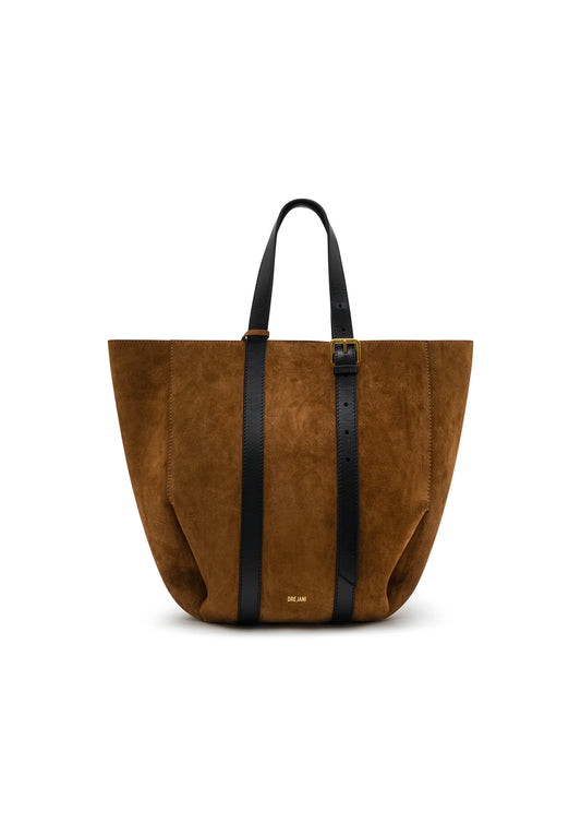 ALBA TOTE BAG - TOBACCO SUEDE
