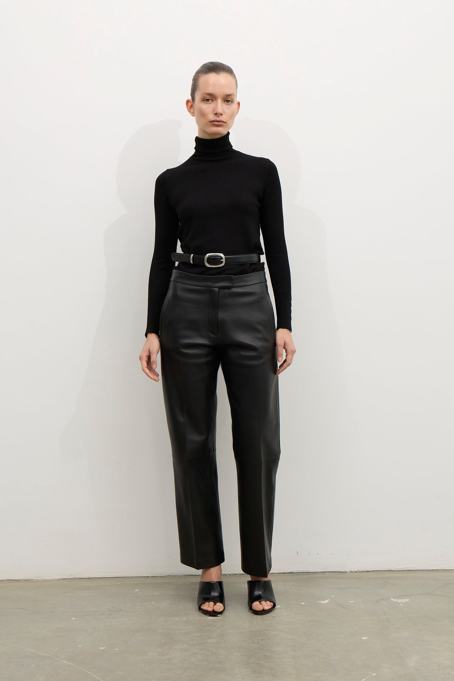 KIRA LEATHER PANTS – BLACK