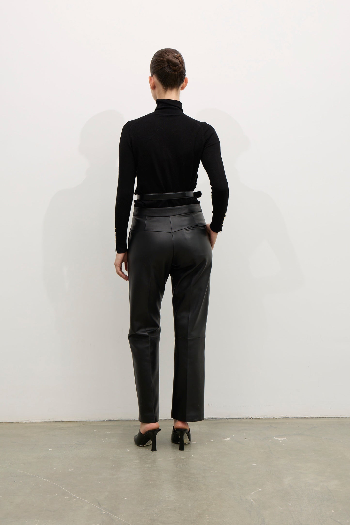 KIRA LEATHER PANTS – BLACK