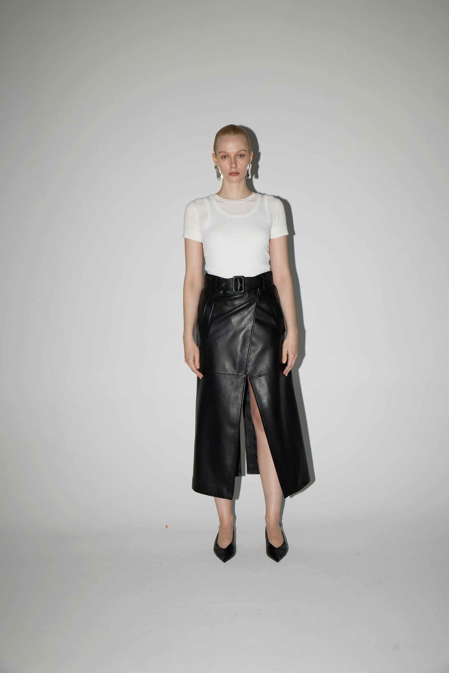 MARLOWE LEATHER SKIRT