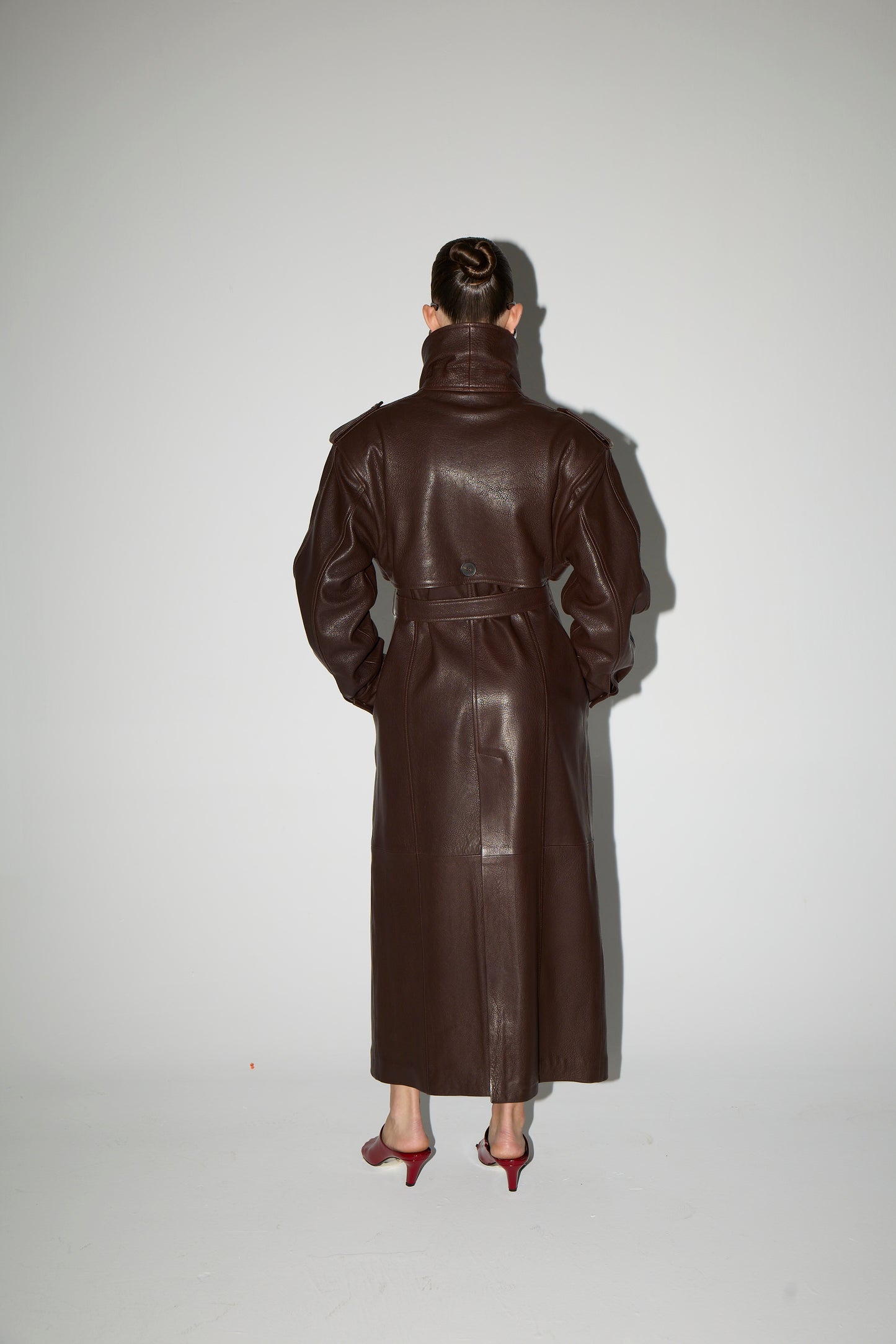 BOLGHERI LEATHER TRENCH COAT