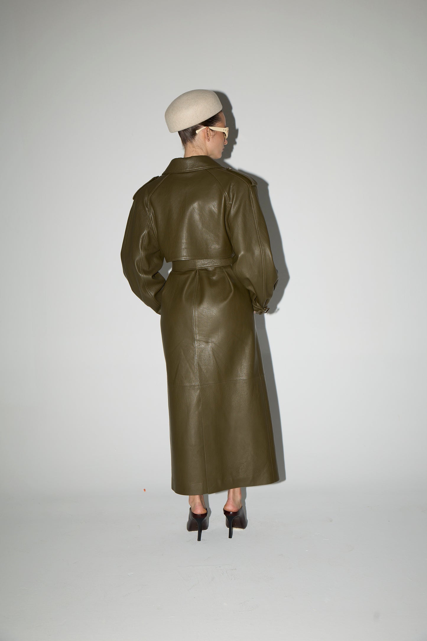 SILVA LEATHER TRENCH COAT