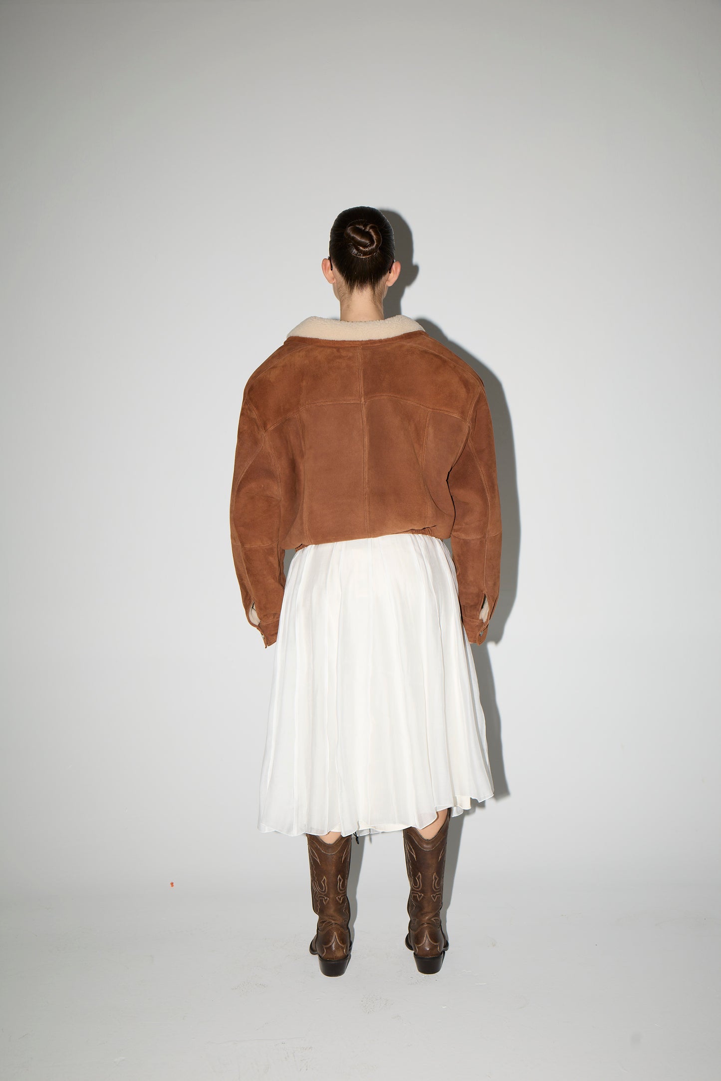 SABINA SHEARLING LEATHER JACKET