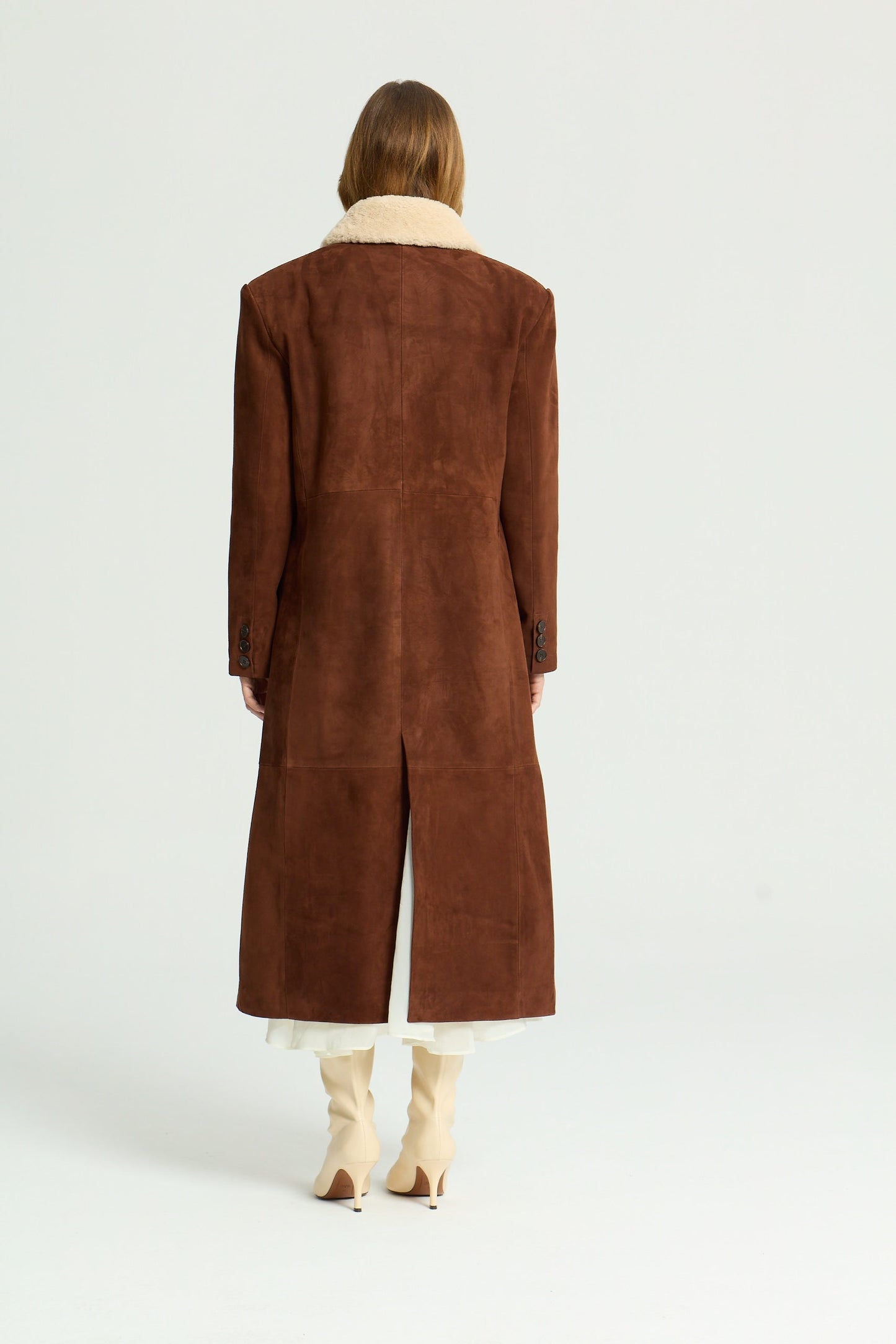 Fauve Leather Coat