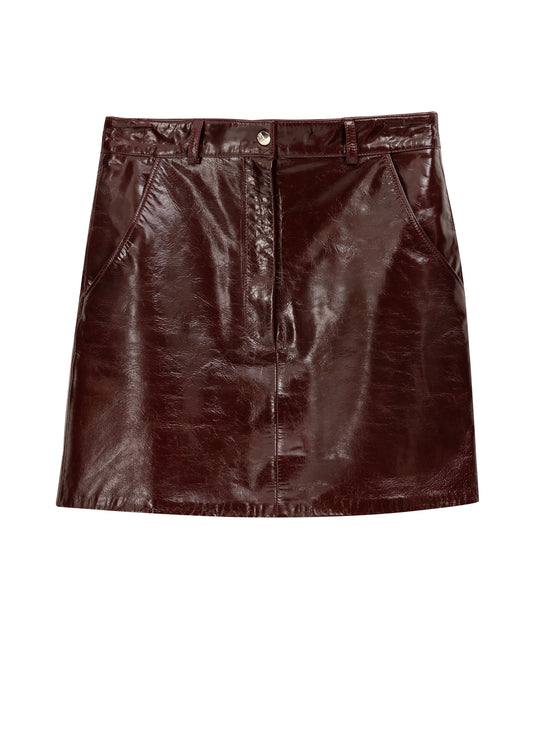 DENEUVE LEATHER SKIRT