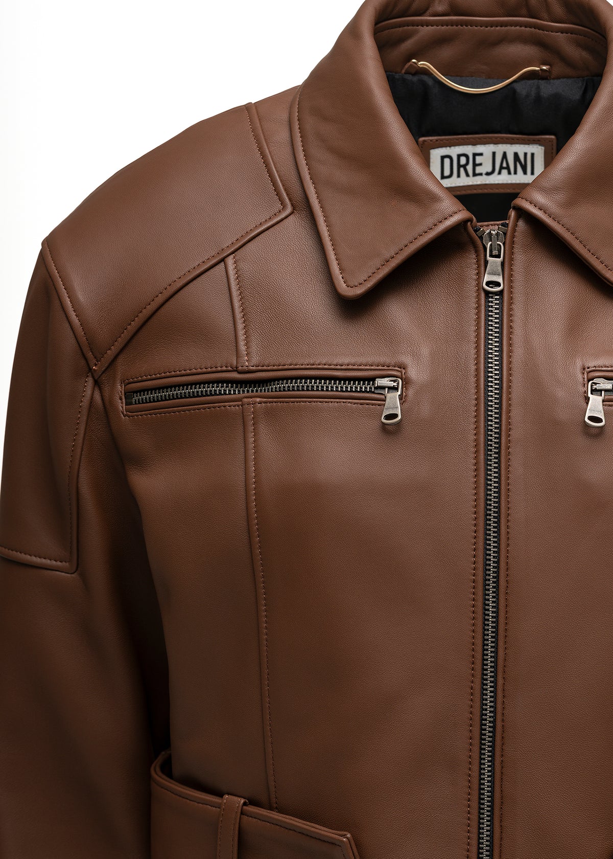 BARKLEY LEATHER JACKET TOBACCO