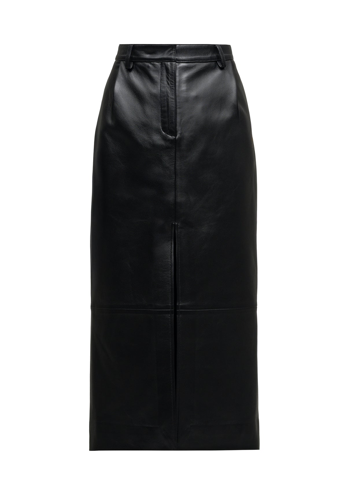 DIANA LEATHER SKIRT BLACK