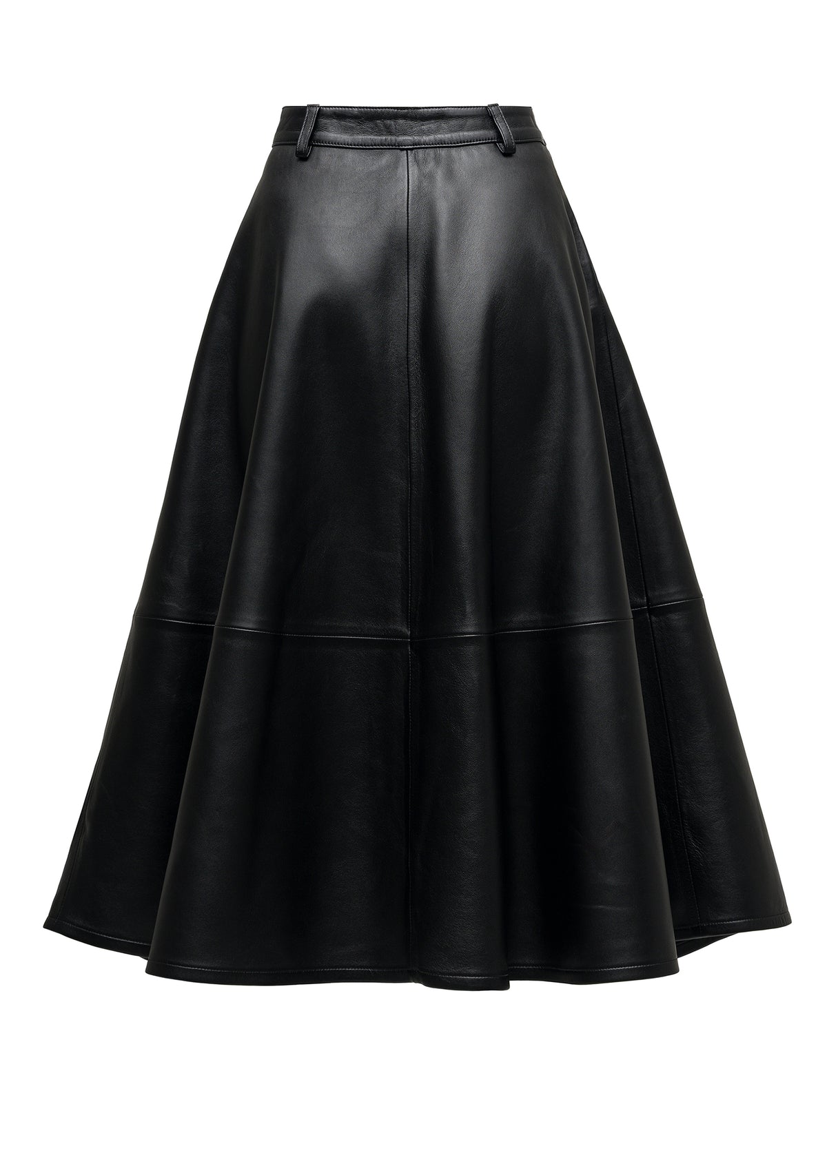 ADARA LEATHER SKIRT BLACK