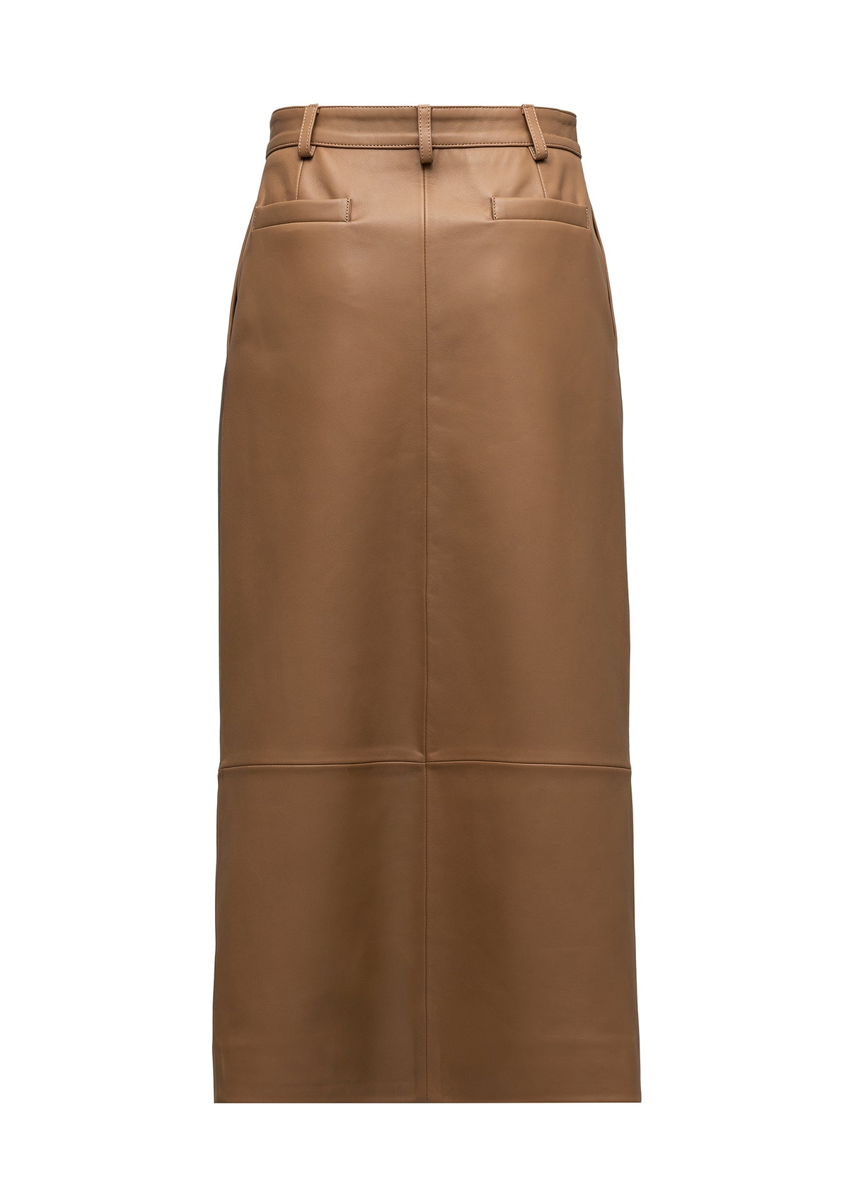 DIANA LEATHER SKIRT CAMEL