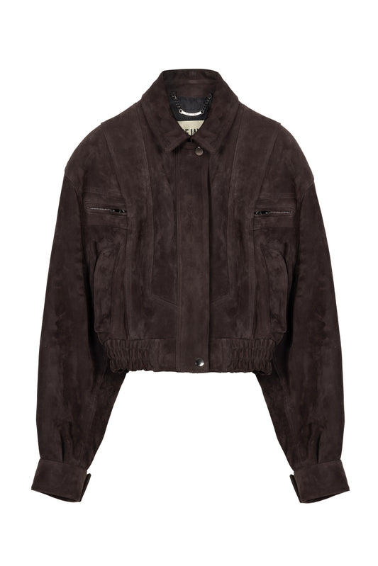 CAVALIERE BOMBER BROWN SUEDE