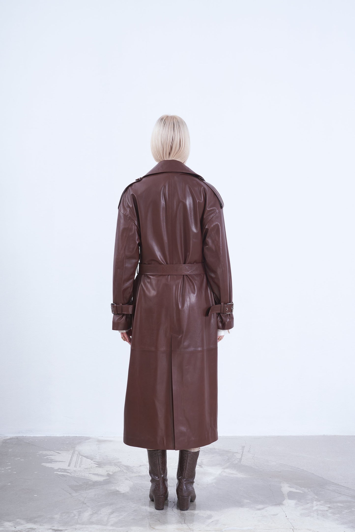 GLAMOUR OVERSIZED LEATHER COAT